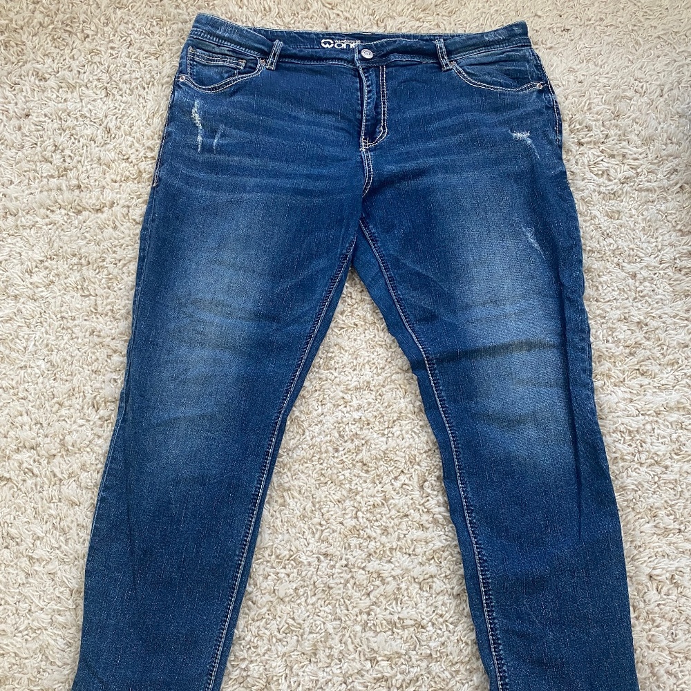 warehouse one mid rise girlfriend, size 36